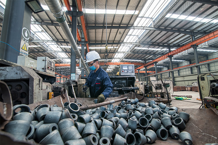 上海网架配件-锥头加工车间